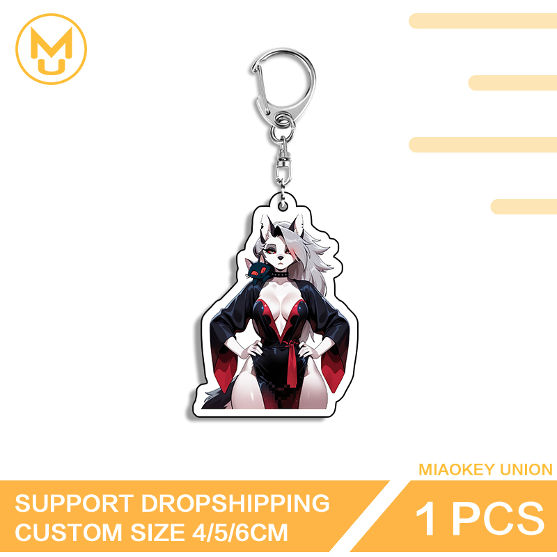 Resin Art Keychain Design - Beautiful Loona Enchanting Elegant Double Sided