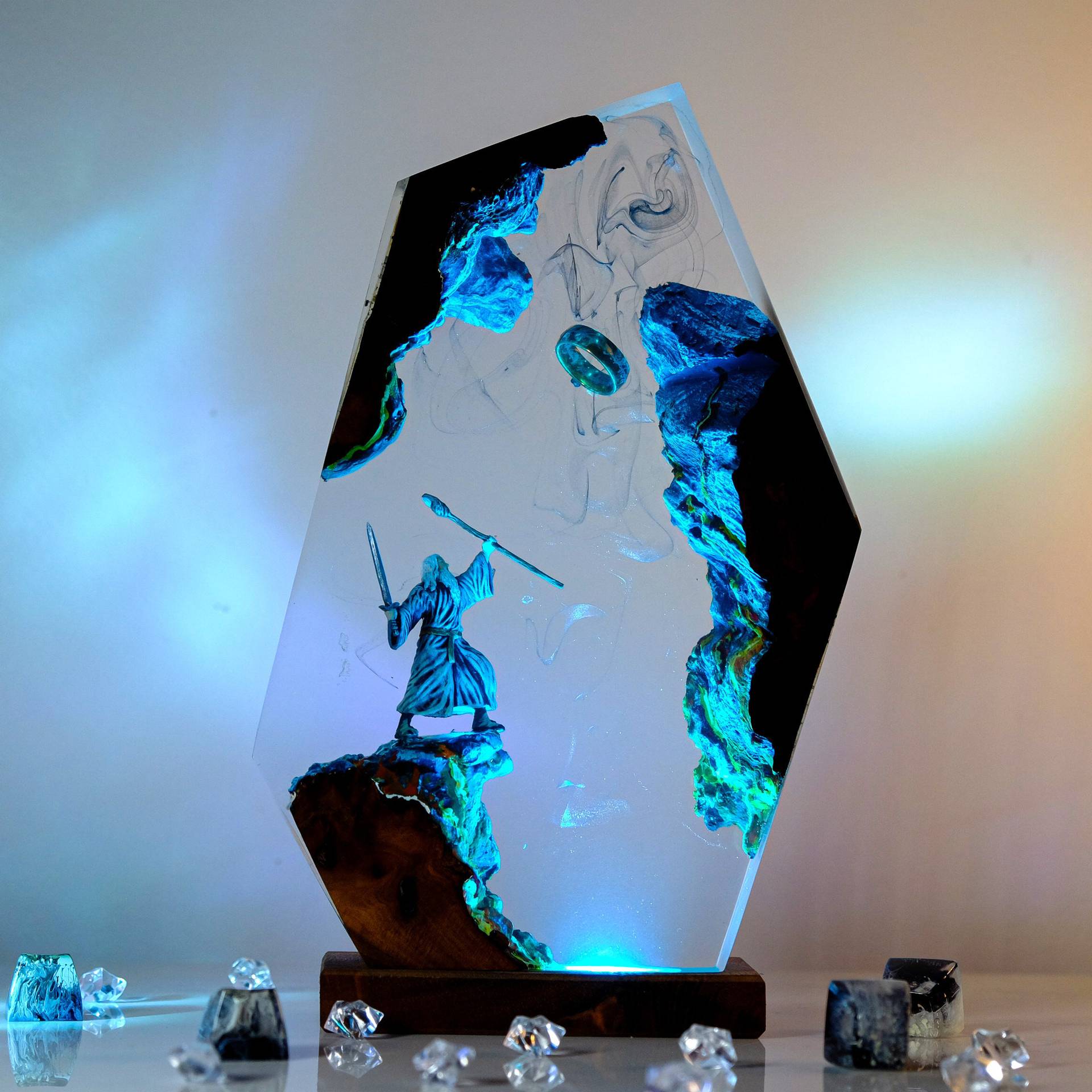 Resin Art Things - Movie Scence Figure Table Resin Lamp