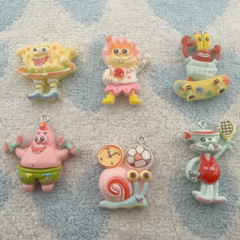 Resin Art Essentials - 10pcs cartoon resin pendant, DIY jewelry