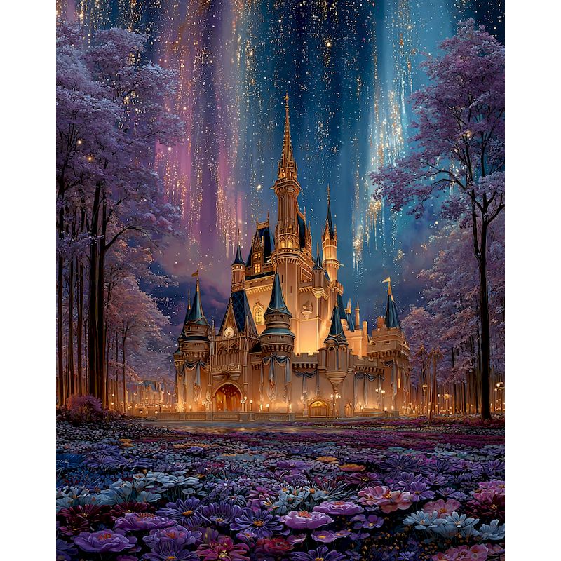 Resin Art On Canvas - GATYZTORY Pictures By Numbers Castle Landscape