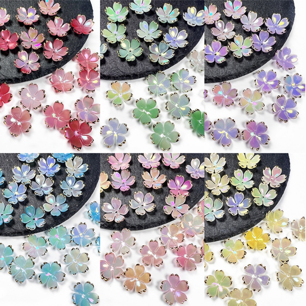 Resin Art Essentials - 50pcs/lot 19mm Acrylic Cherry Blossoms Flower
