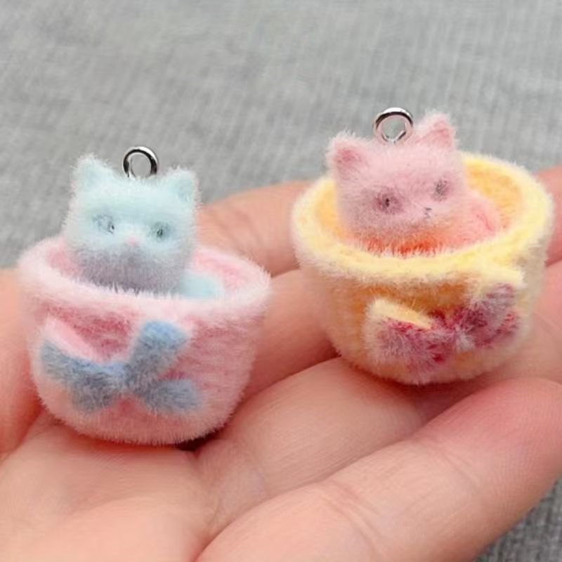 4pcs 3D plush resin cat pendan - Resin Art Essentials recension och pris