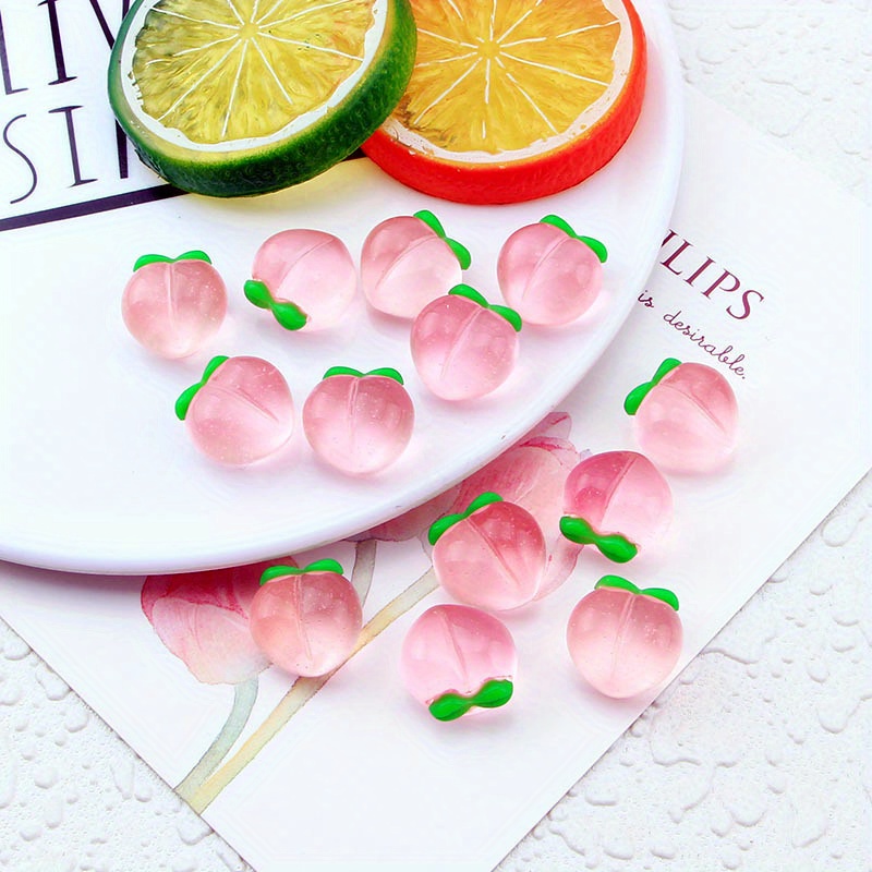 10Pcs New Transparent Peach Fl - Resin Art Essentials recension och pris