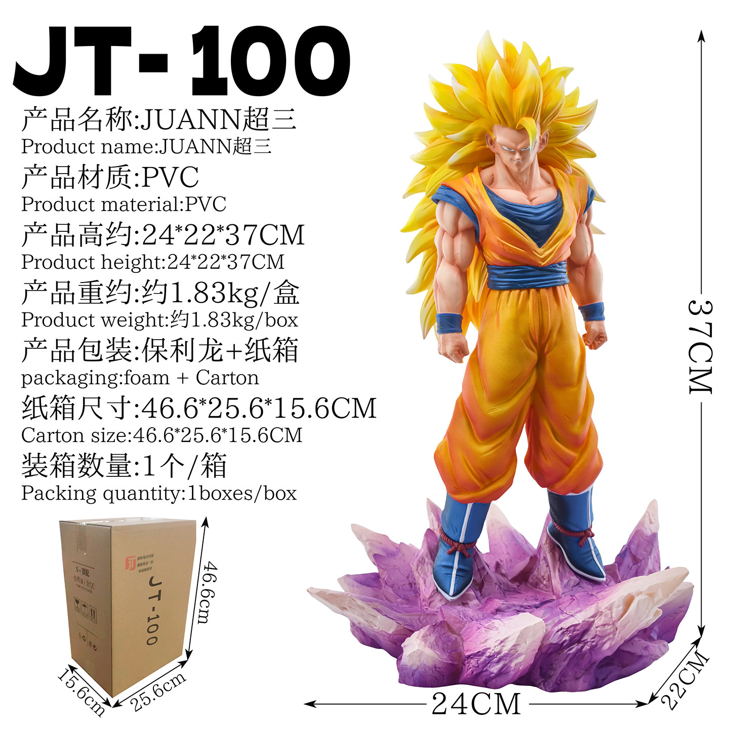 Juann Dragon Ball Z Super Saiy - Resin Art Goku recension och pris