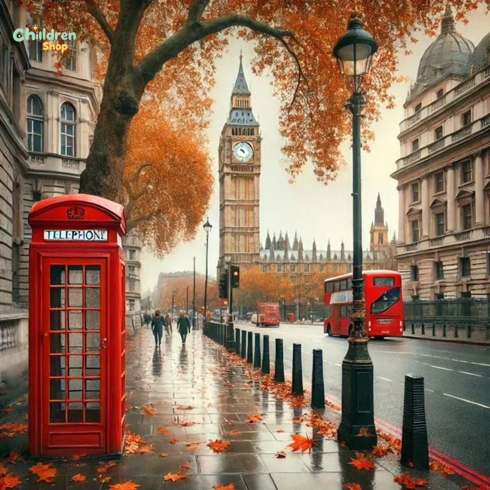 Autumn London Big Ben Red Phon - Resin Art Uk recension och pris