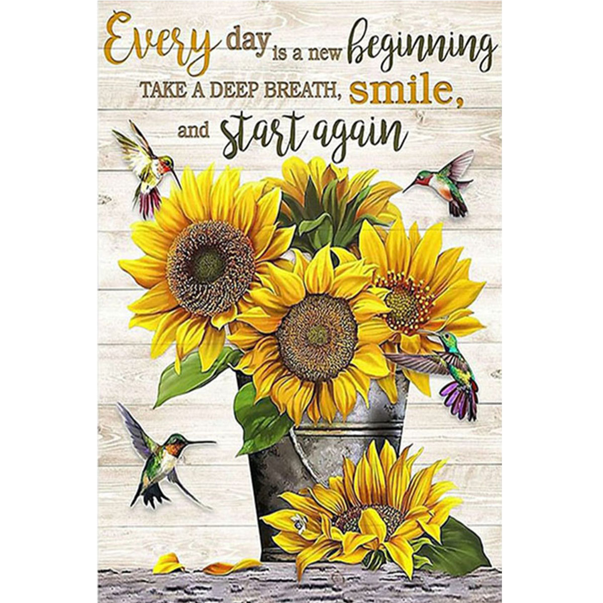 Sunflower Hummingbird With Ins - Resin Art Quotes recension och pris