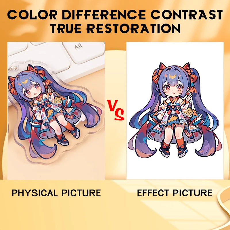 Cute Trendy Minato Aqua Hololi - Resin Art Keychain Design recension och pris