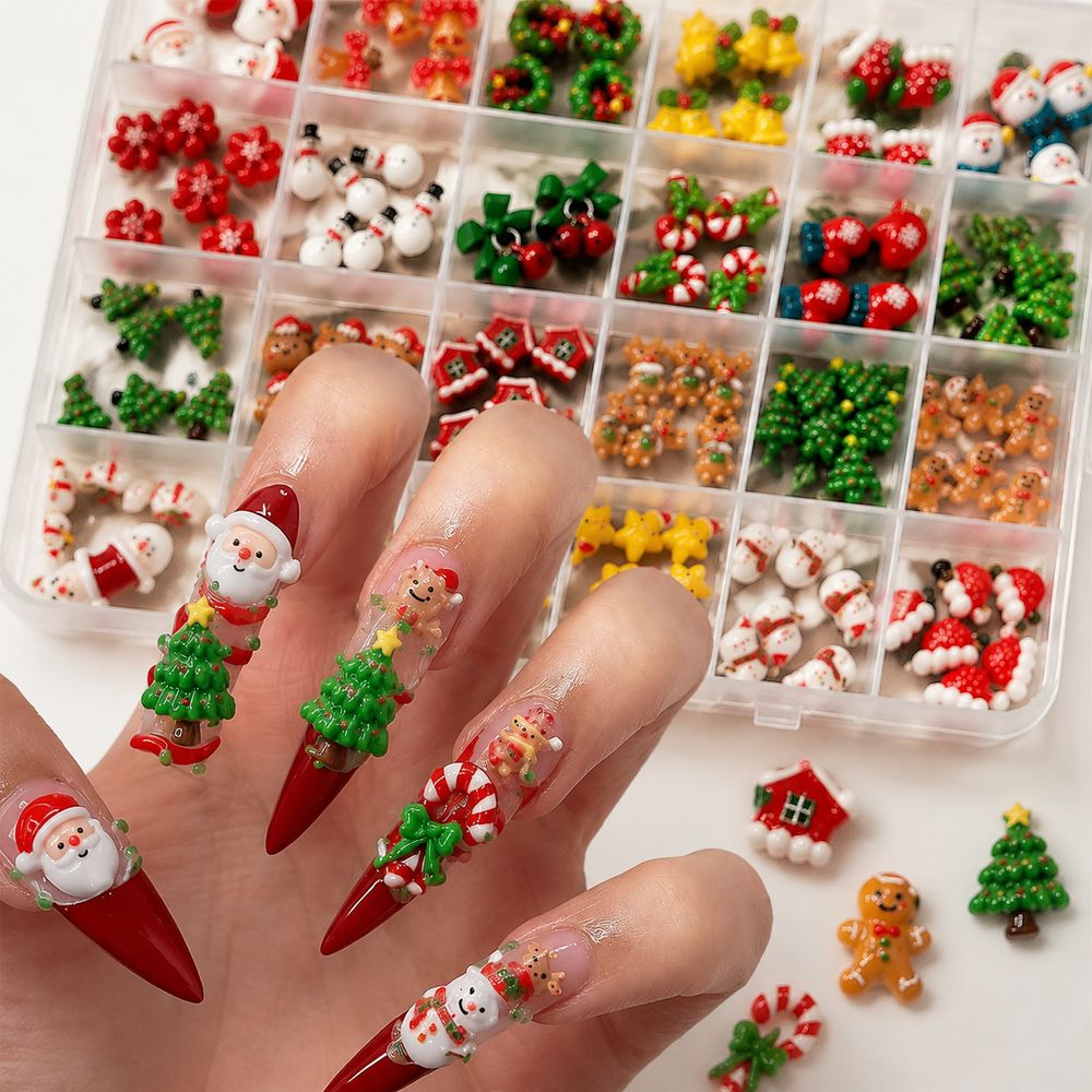 Holiday Season Resin Nail Char - Xmas Resin Art recension och pris