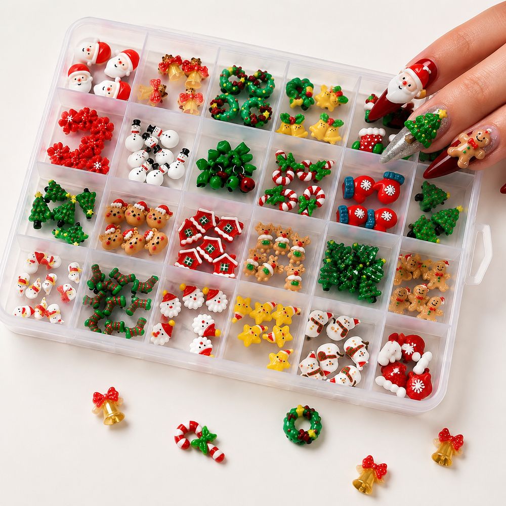 Holiday Season Resin Nail Char - Xmas Resin Art recension och pris