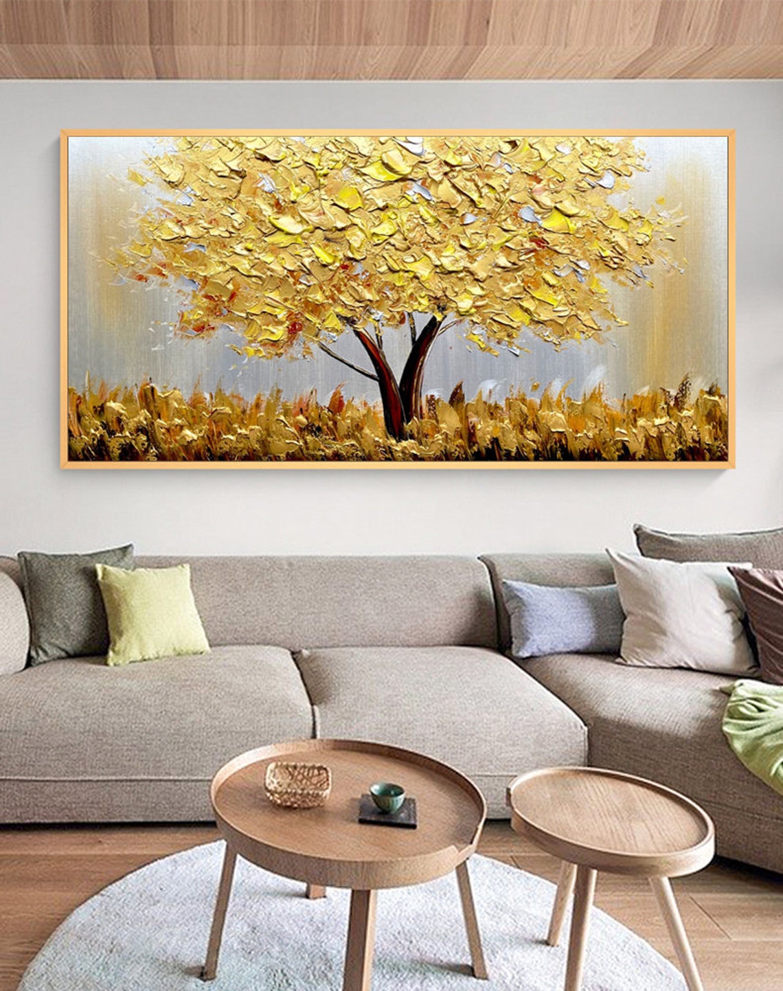 Blooming Gold Tree On Canvas A - Resin Art On Canvas recension och pris