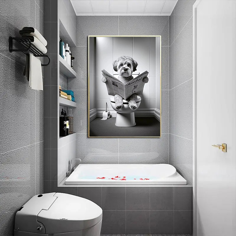 (1pc frameless)Funny Animal Do - Resin Art On Canvas recension och pris