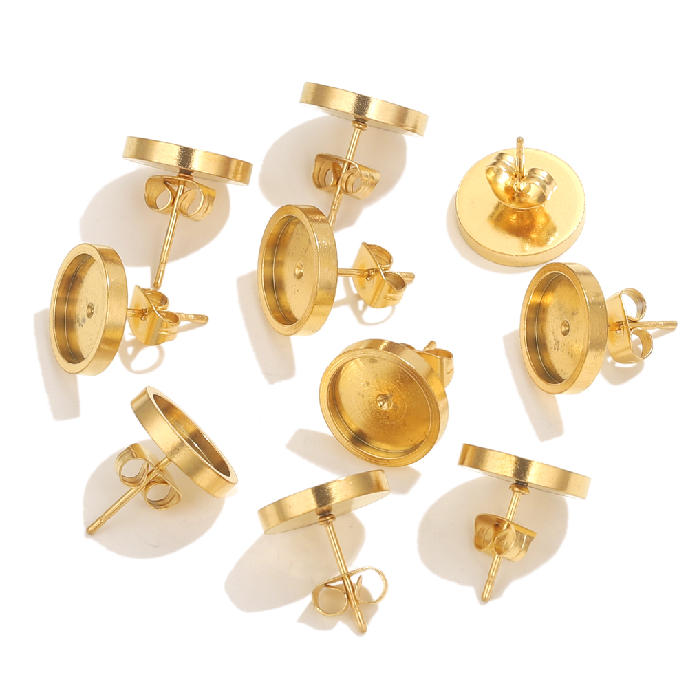 10pcs Stainless Steel Gold Ear - Resin Art Essentials recension och pris