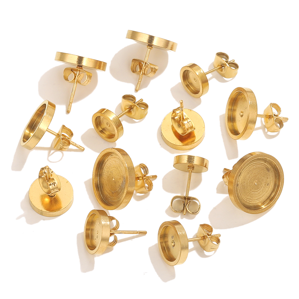 10pcs Stainless Steel Gold Ear - Resin Art Essentials recension och pris